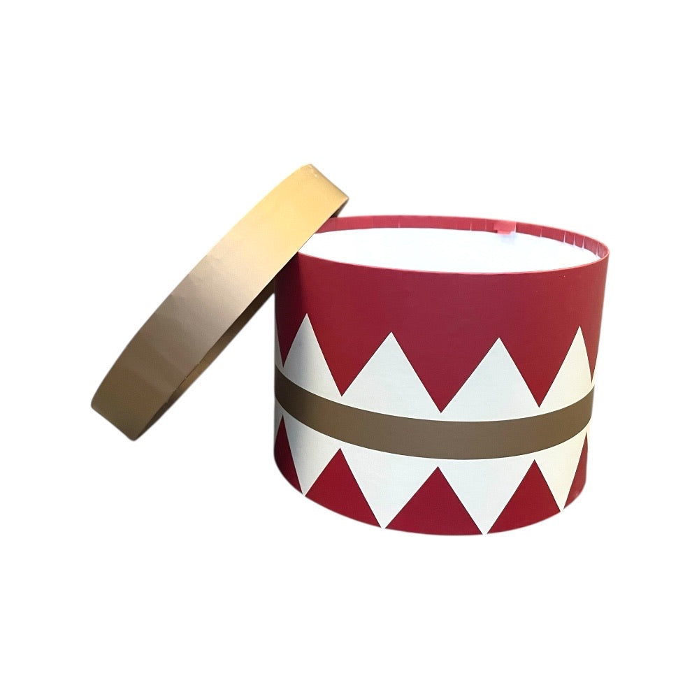 Æske stor - Ø18,5x13 cm med låg