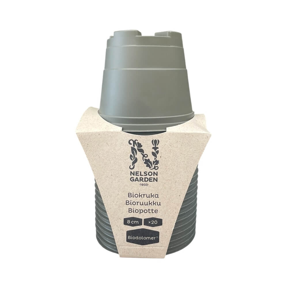 Biopotte grøn Ø8cm 20stk