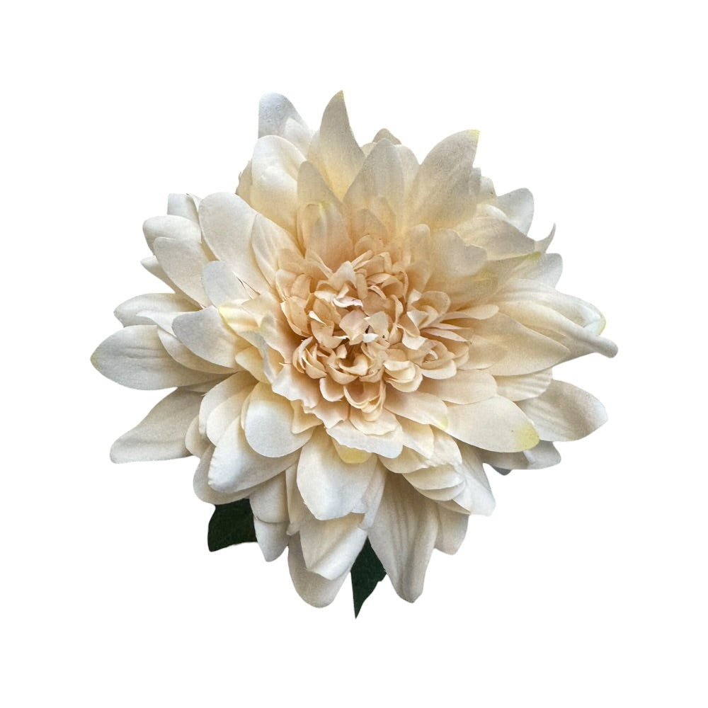 Dahlia stilk, butter cream - kunstig blomst