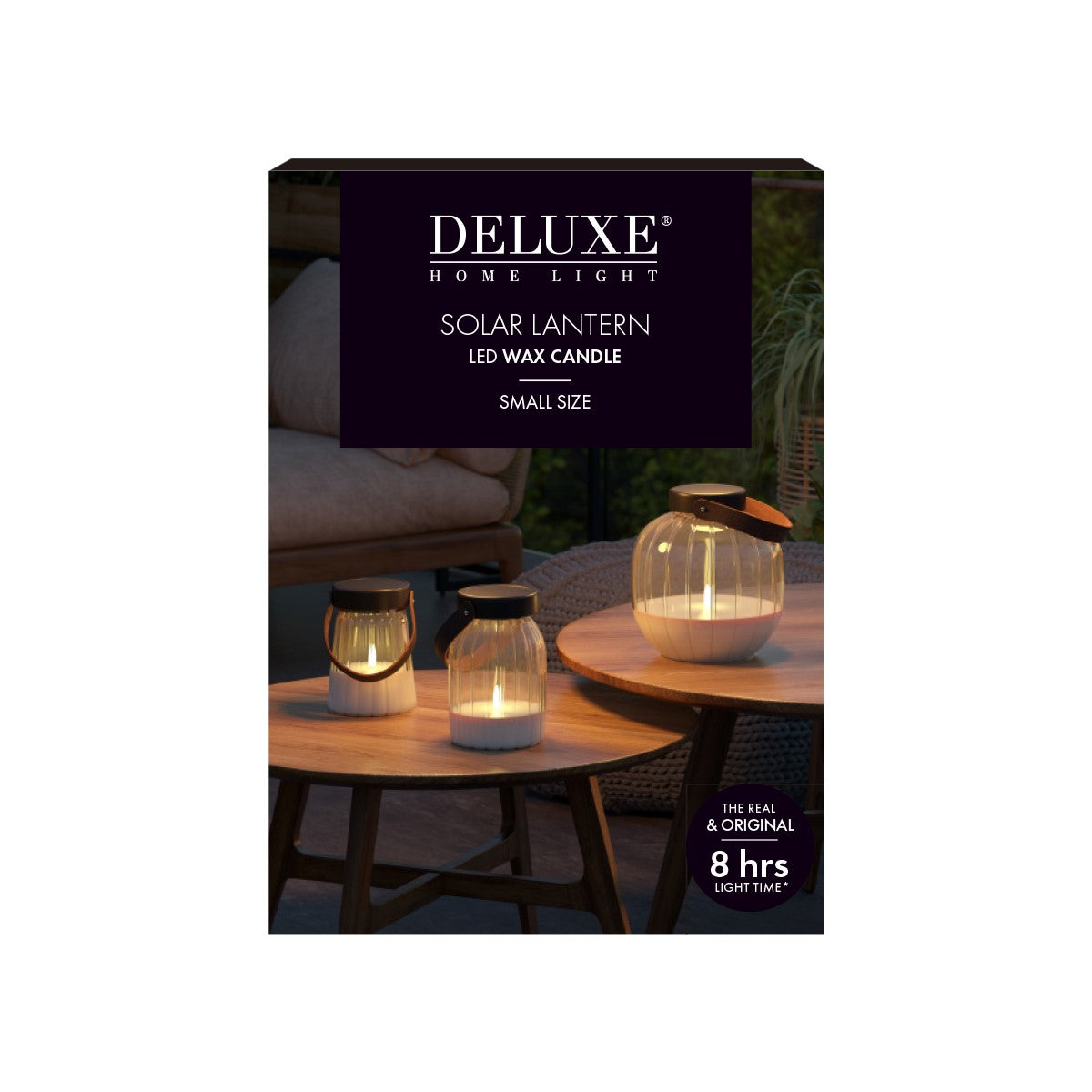 Deluxe solcelle lanterne, lille - h13 cm