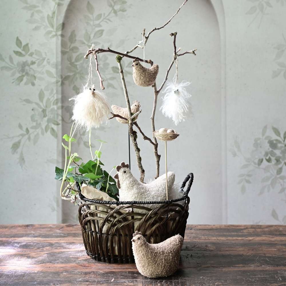 FLUFFY høne ophæng 5x8cm