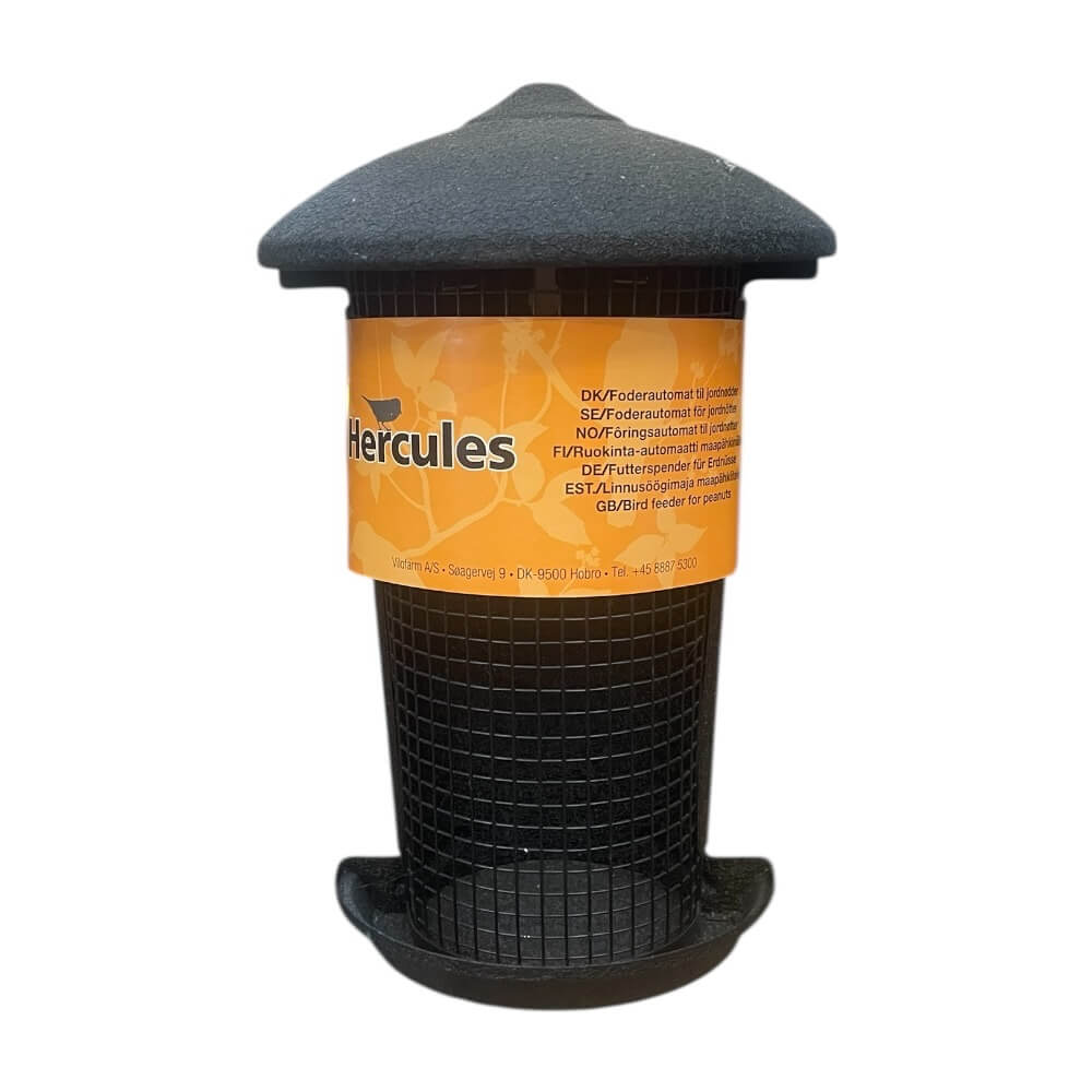 Fuglefoderhus Til Væg Til Peanuts Sort Metal - H25 x B16 x D8 cm