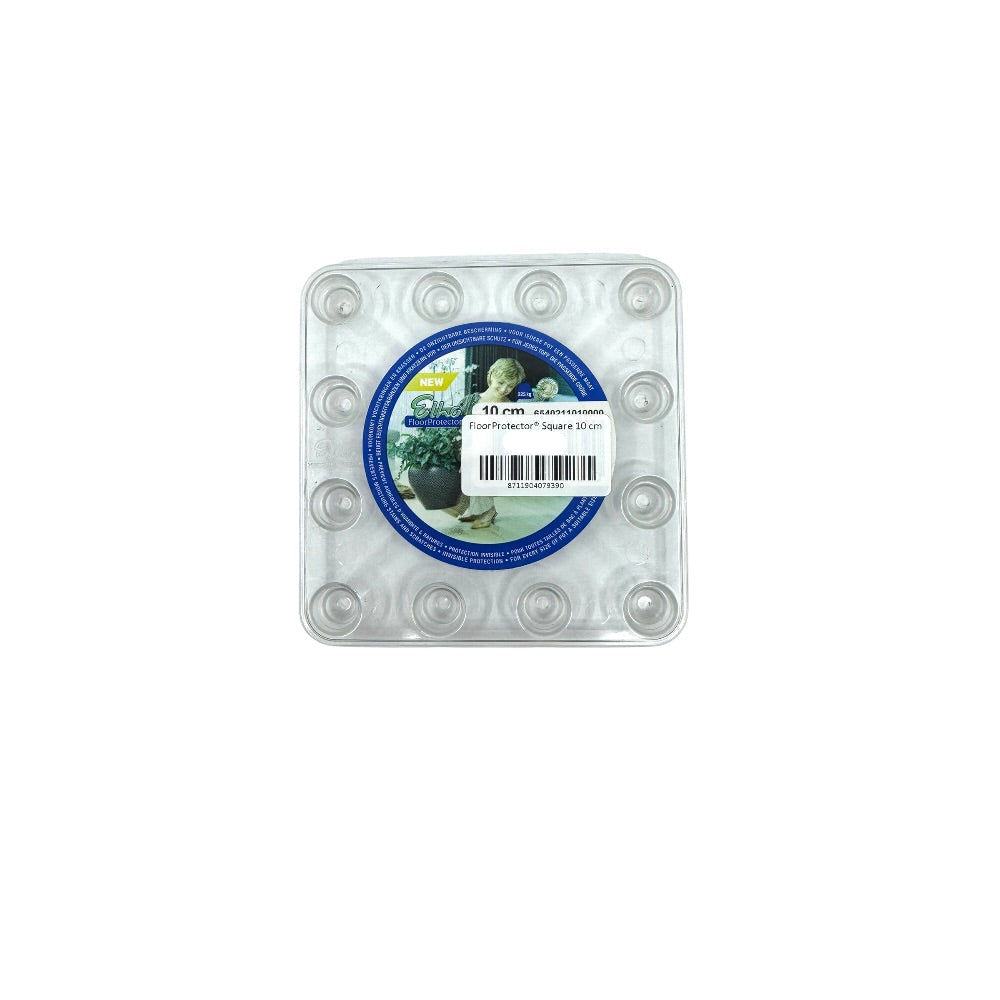 Gulvbeskytter, transparent, firkantet – 10 cm