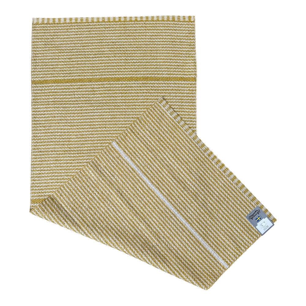 horredsmattan cleo mustard tæppe 2 sider 70x150-cm