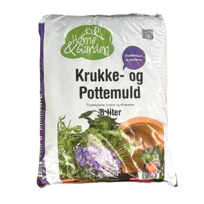 Krukke- og pottemuld H&G. 8 L
