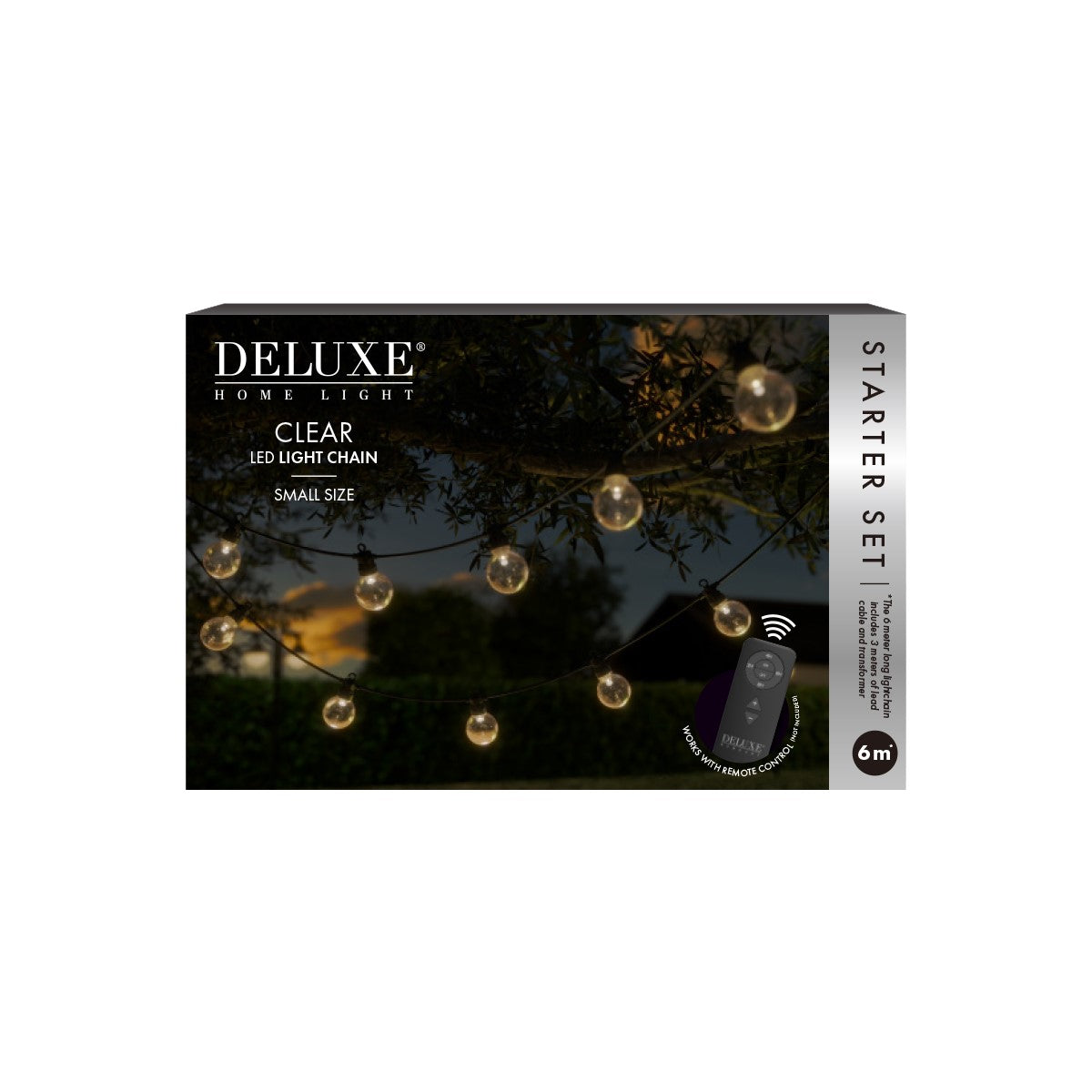 Deluxe Homelight LED lyskæde Ø5 cm, 6 meter (startsæt)