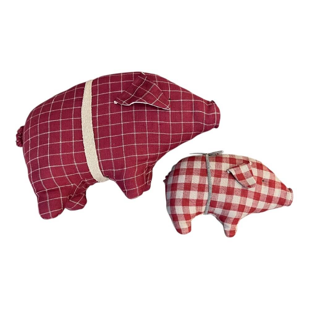 Maileg Gris rød tern, lille