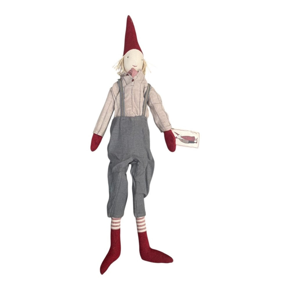 Maileg Maxi nisse - Dreng, Overall (size 4)