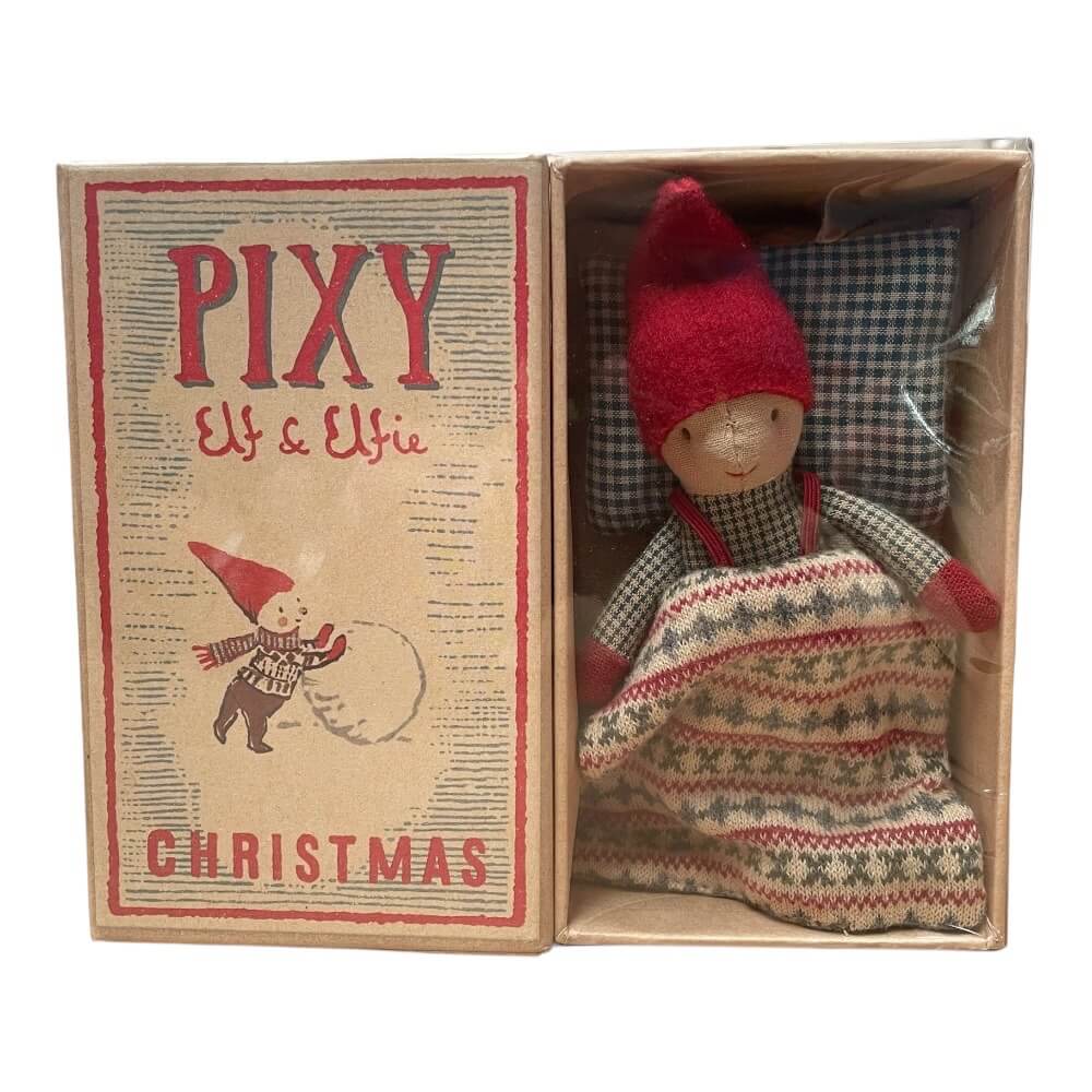Pixy Elf eller Elfie i tændstikæske fra Maileg