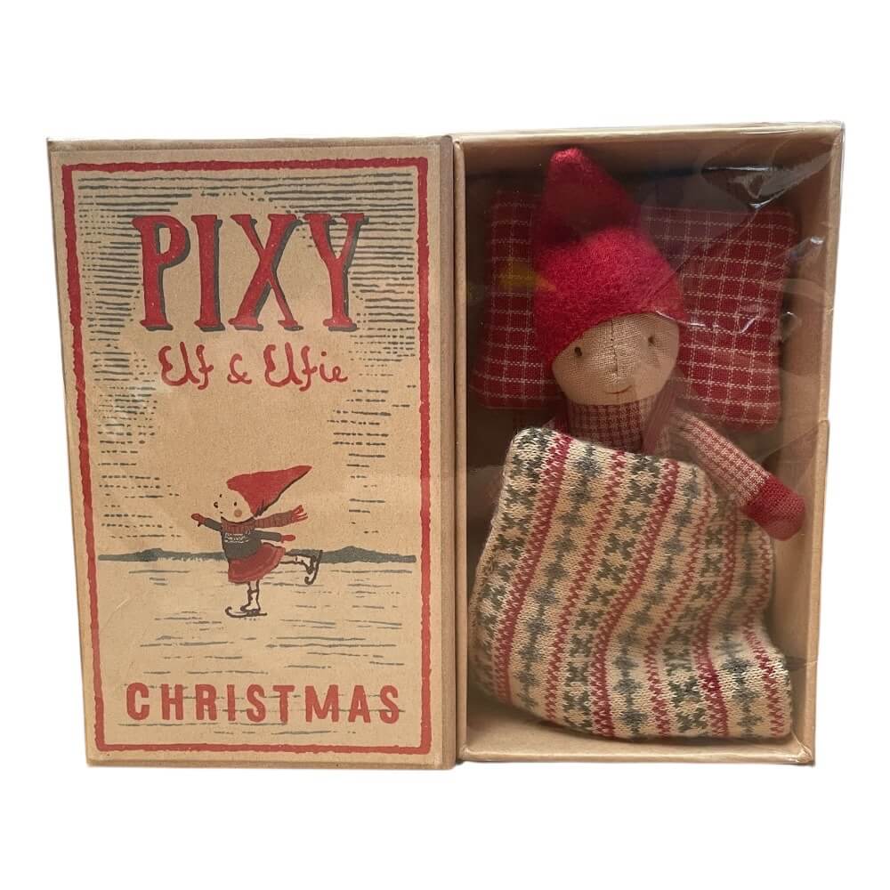 Pixy Elf eller Elfie i tændstikæske fra Maileg