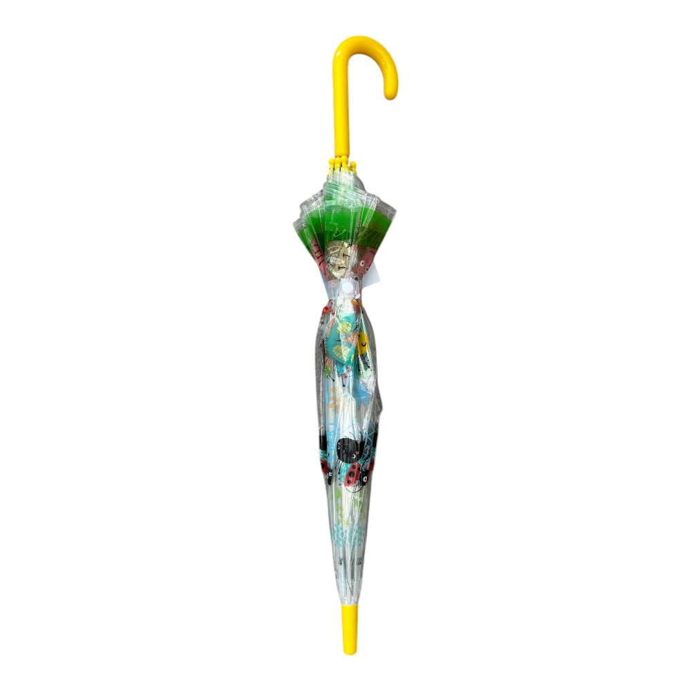 Paraply til børn, transparent - insekter