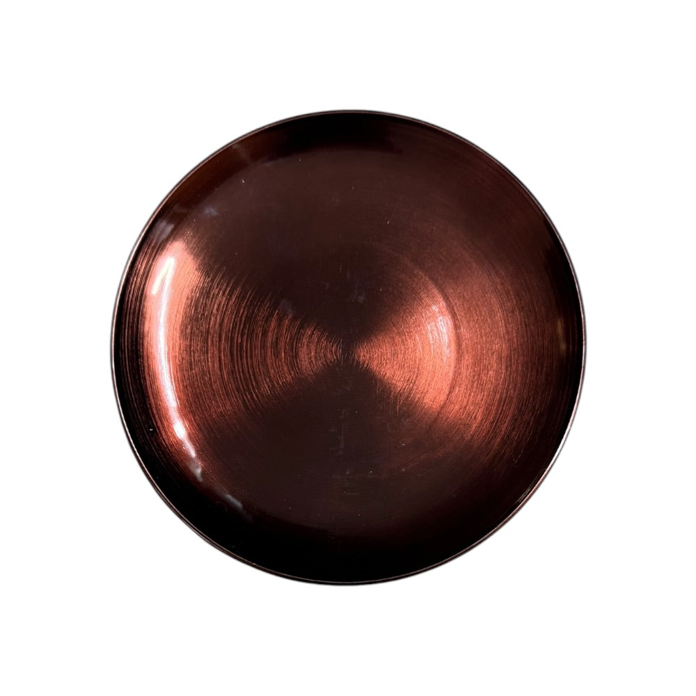 Rundt fad, Poly metal, Ø15xH1 cm - kobber