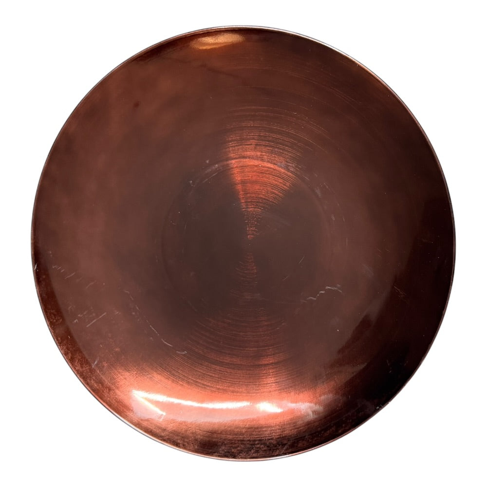 Rundt fad, Poly metal, Ø44,5xH6 cm - kobber