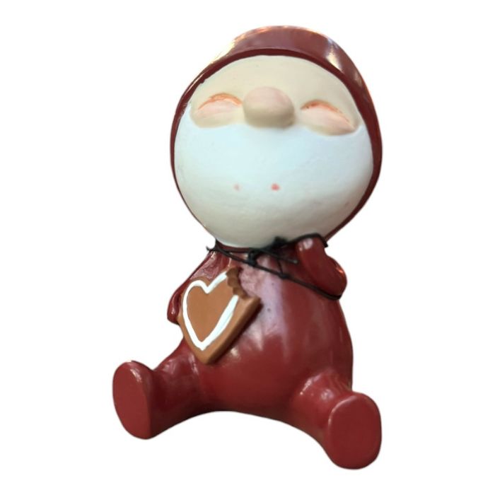Santa Totte med honninghjerte - H8,6 cm