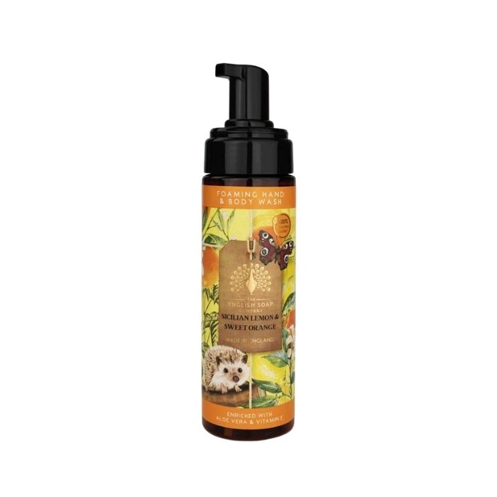 Sicilian Lemon og Sweet Orange skumsæbe til hænder og krop – 200 ml