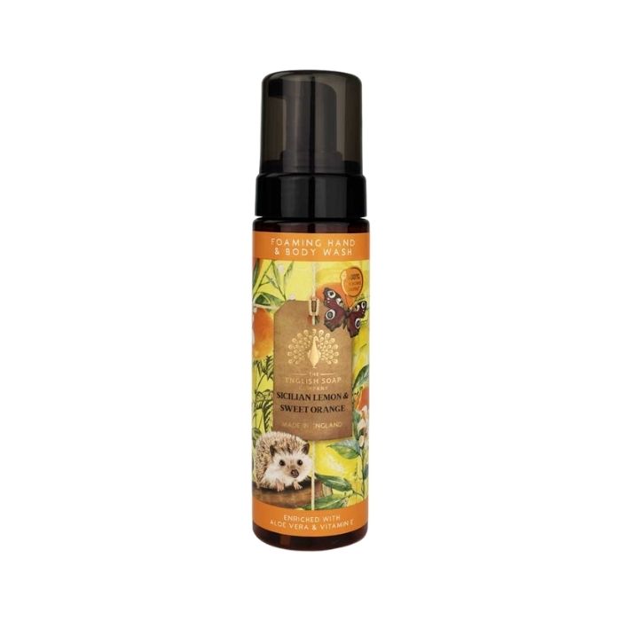 Sicilian Lemon og Sweet Orange skumsæbe til hænder og krop – 200 ml