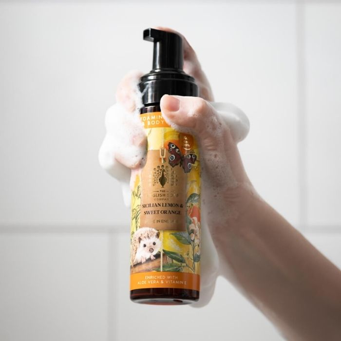 Sicilian Lemon og Sweet Orange skumsæbe til hænder og krop – 200 ml