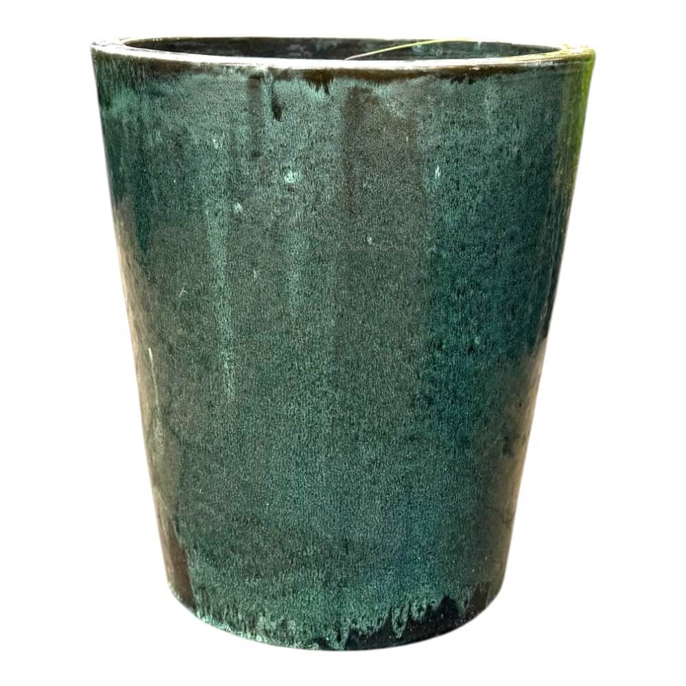 Høj konisk krukke, Moss Green – Ø37,5 x H42 cm